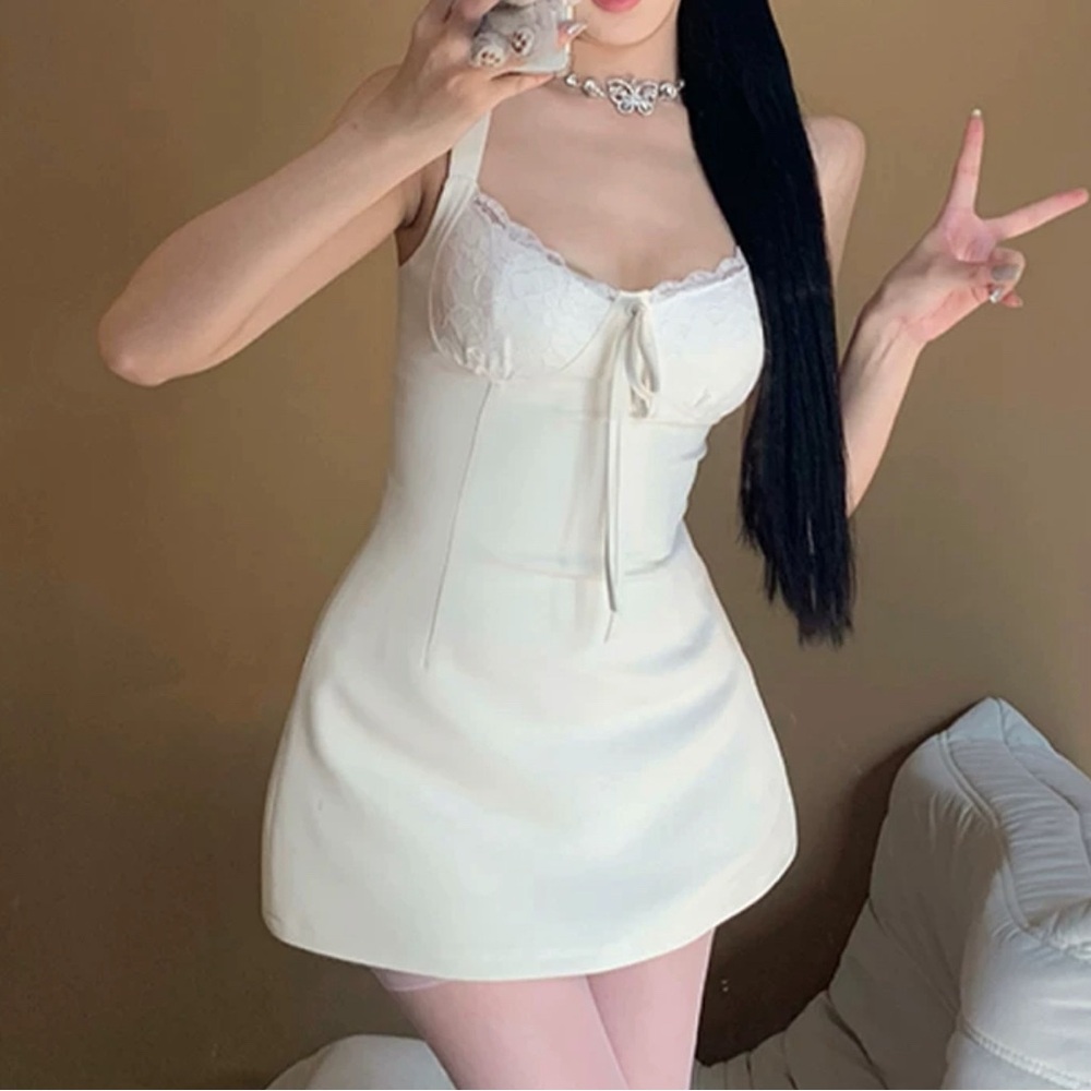 Mini white dress